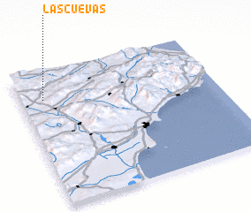 3d view of Las Cuevas