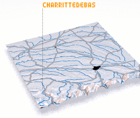 3d view of Charritte-de-Bas