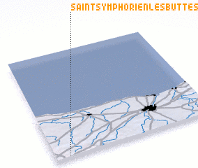 3d view of Saint-Symphorien-les-Buttes