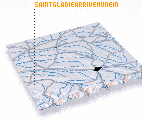 3d view of Saint-Gladie-Arrive-Munein