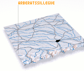 3d view of Arberats-Sillègue