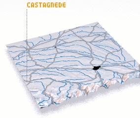 3d view of Castagnède