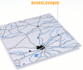 3d view of Bourg-lʼÉvêque