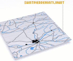 3d view of Saint-Pierre-Montlimart