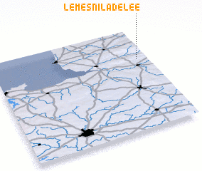 3d view of Le Mesnil-Adelée