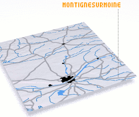 3d view of Montigné-sur-Moine