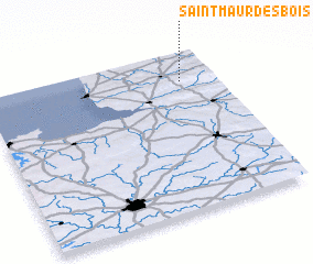 3d view of Saint-Maur-des-Bois