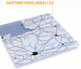 3d view of Saint-Martin-de-Landelles