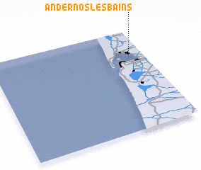 3d view of Andernos-les-Bains