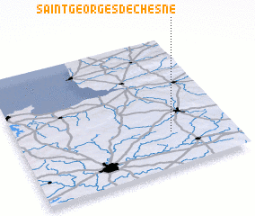 3d view of Saint-Georges-de-Chesné