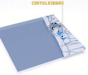 3d view of Contis-les-Bains