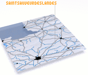 3d view of Saint-Sauveur-des-Landes