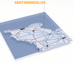 3d view of Sainte-Mère-Église