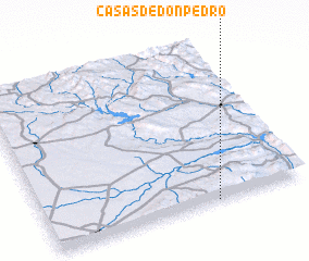 3d view of Casas de Don Pedro