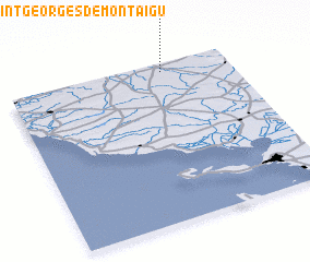 3d view of Saint-Georges-de-Montaigu