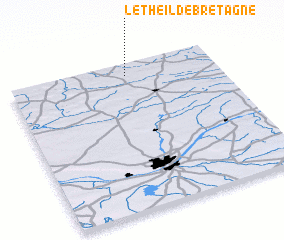 3d view of Le Theil-de-Bretagne