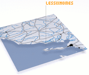 3d view of Les Sixmoines