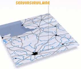 3d view of Servon-sur-Vilaine