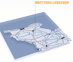 3d view of Hautteville-Bocage