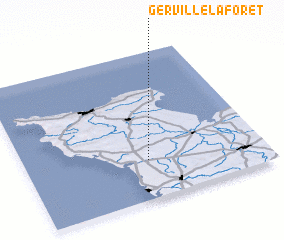 3d view of Gerville-la-Forêt