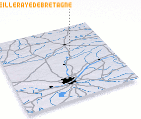 3d view of La Meilleraye-de-Bretagne