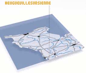 3d view of Heugueville-sur-Sienne