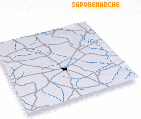 3d view of Saponé-Marché