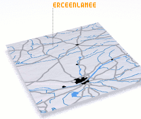 3d view of Ercé-en-Lamée