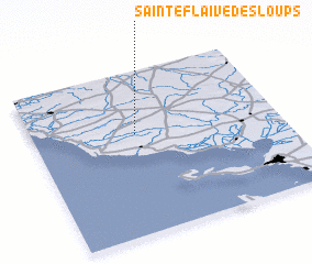 3d view of Sainte-Flaive-des-Loups