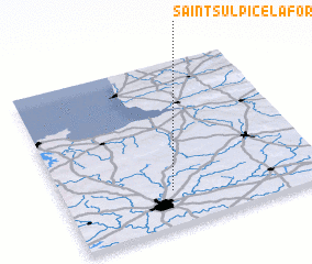 3d view of Saint-Sulpice-la-Forêt