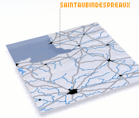 3d view of Saint-Aubin-des-Préaux