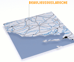 3d view of Beaulieu-sous-la-Roche