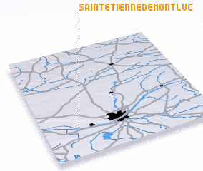 3d view of Saint-Étienne-de-Montluc