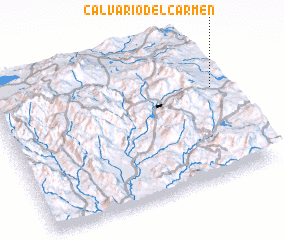 3d view of Calvario del Carmen