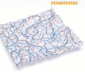 3d view of Peña Redonda