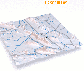 3d view of Las Comitas