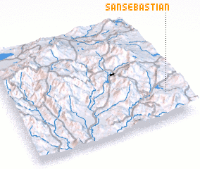 3d view of San Sebastián