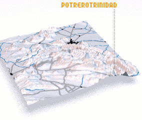 3d view of Potrero Trinidad