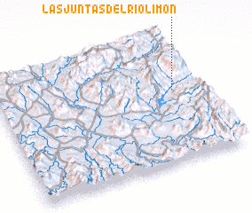 3d view of Las Juntas del Río Limón