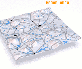 3d view of Peña Blanca