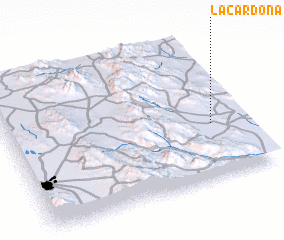 3d view of La Cardona