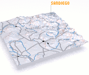 3d view of San Diego