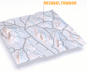 3d view of Mesa del Traidor