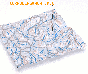 3d view of Cerro de Aguacatepec