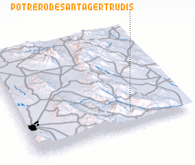 3d view of Potrero de Santa Gertrudis