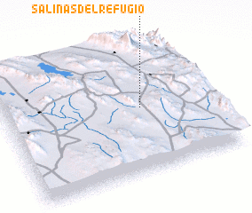 3d view of Salinas del Refugio