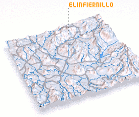 3d view of El Infiernillo