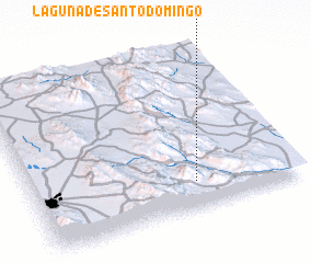 3d view of Laguna de Santo Domingo