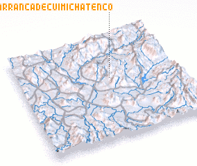 3d view of Barranca de Cuimichatenco