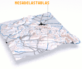 3d view of Mesa de las Tablas